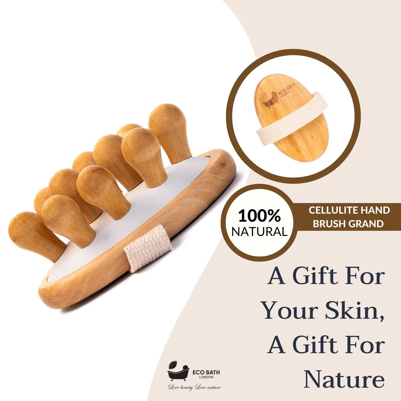 Eco Bath London Cellulite Hand Brush Grand - Cellulite Treatment Brush - Image 7