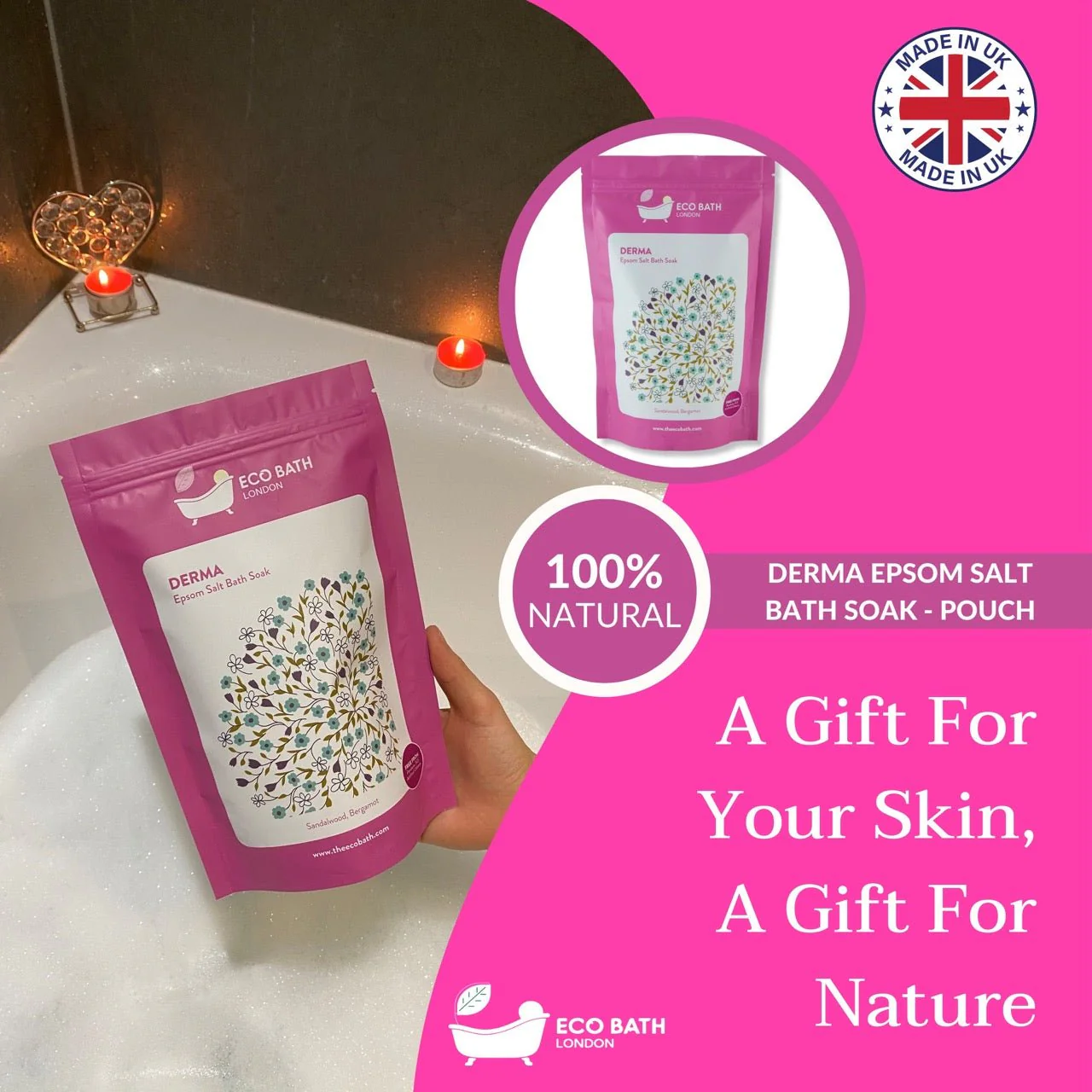 Eco Bath London Derma Epsom Salt Bath Soak - Pouch | 500g & 1000g - Image 7