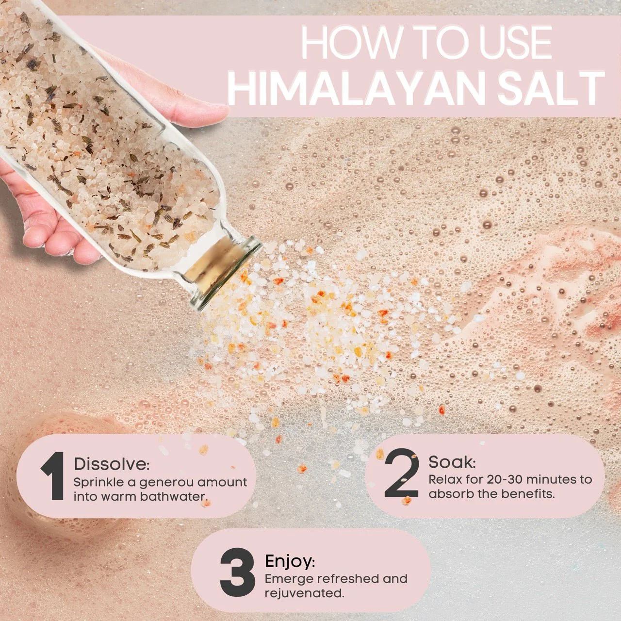 Eco Bath London Lavender Himalayan Bath Salt 300g - Pink Himalayan Bath Salt Infused with Lavender - Image 5