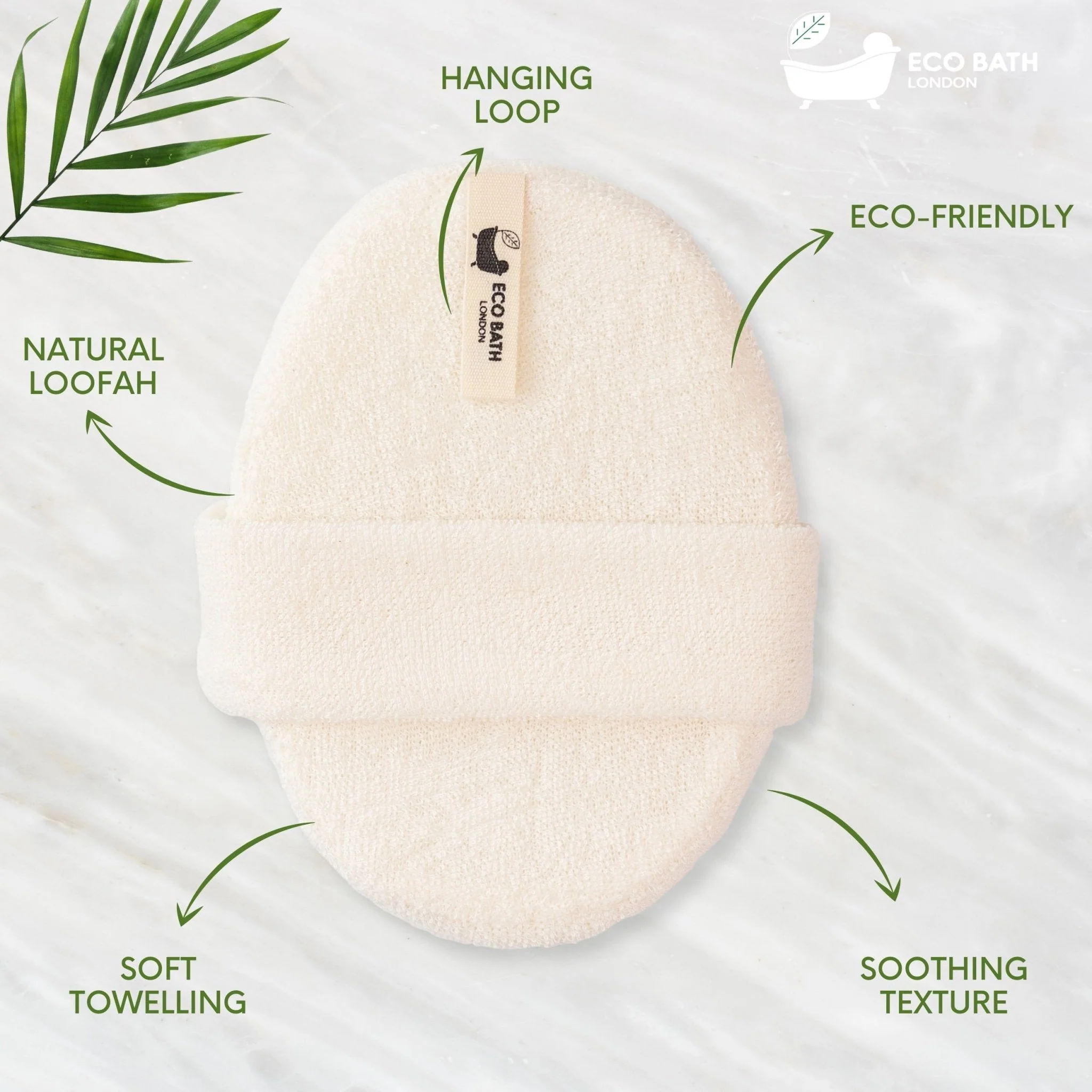 Eco Bath London Natural Loofah Bath Scrubber - Image 3
