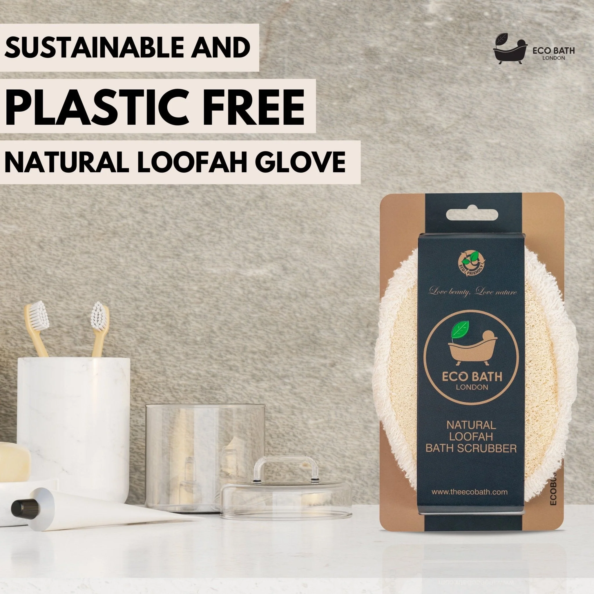 Eco Bath London Natural Loofah Bath Scrubber - Image 6