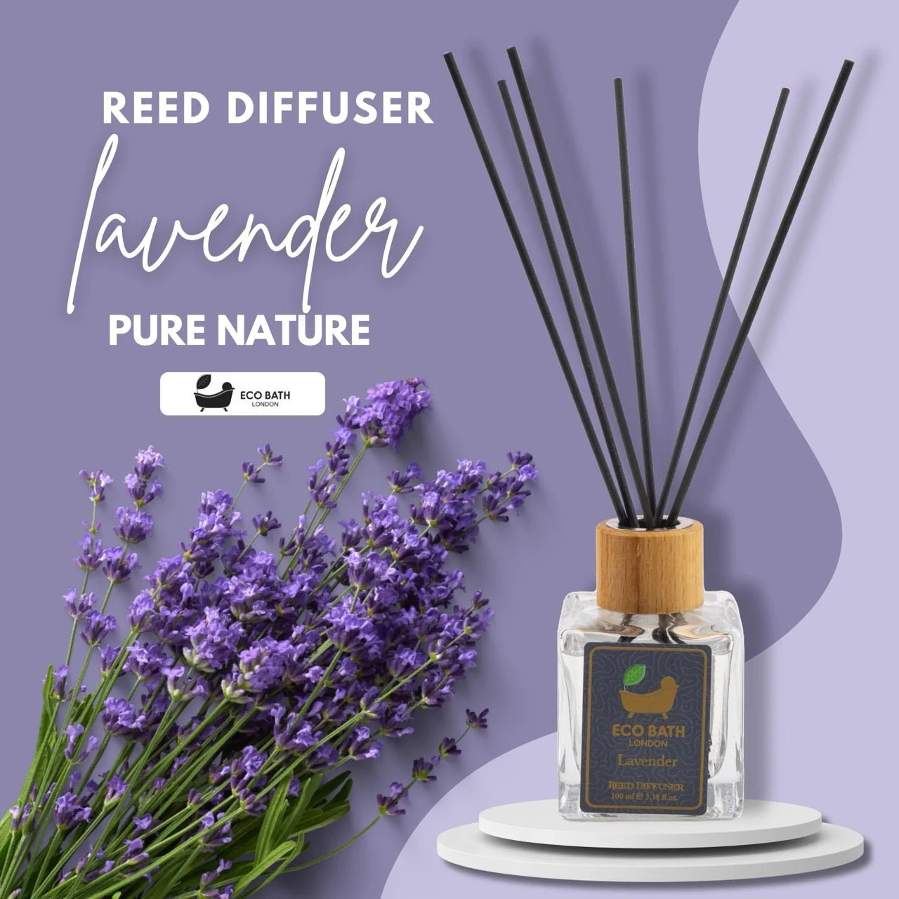 Eco Bath London Reed Diffuser Collection - Luxurious Home Fragrance, Long-Lasting Room Diffusers with Natural Essential Oils, 100ml (3.38 Fl.Oz), Multiple Scents Available - Image 8