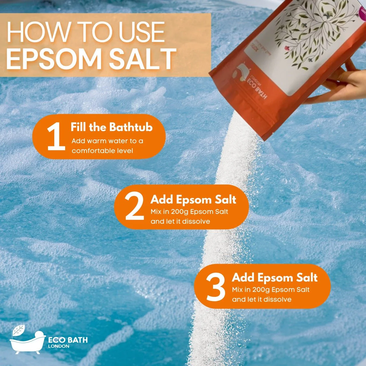 Eco Bath LondonDetox Epsom Salt Bath Soak - Pouch | 500g & 1000g - Image 6