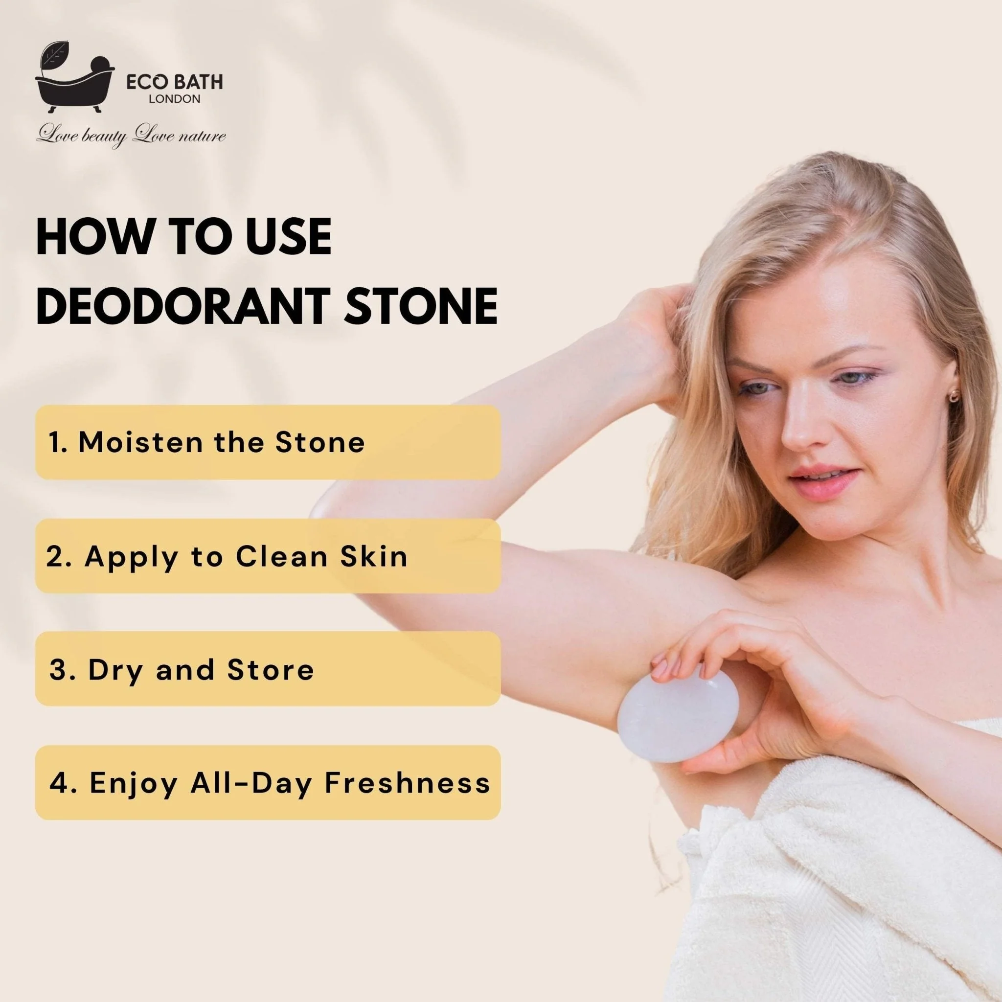 Eco Bath Natural Deodorant Stone (160gr) - Image 4