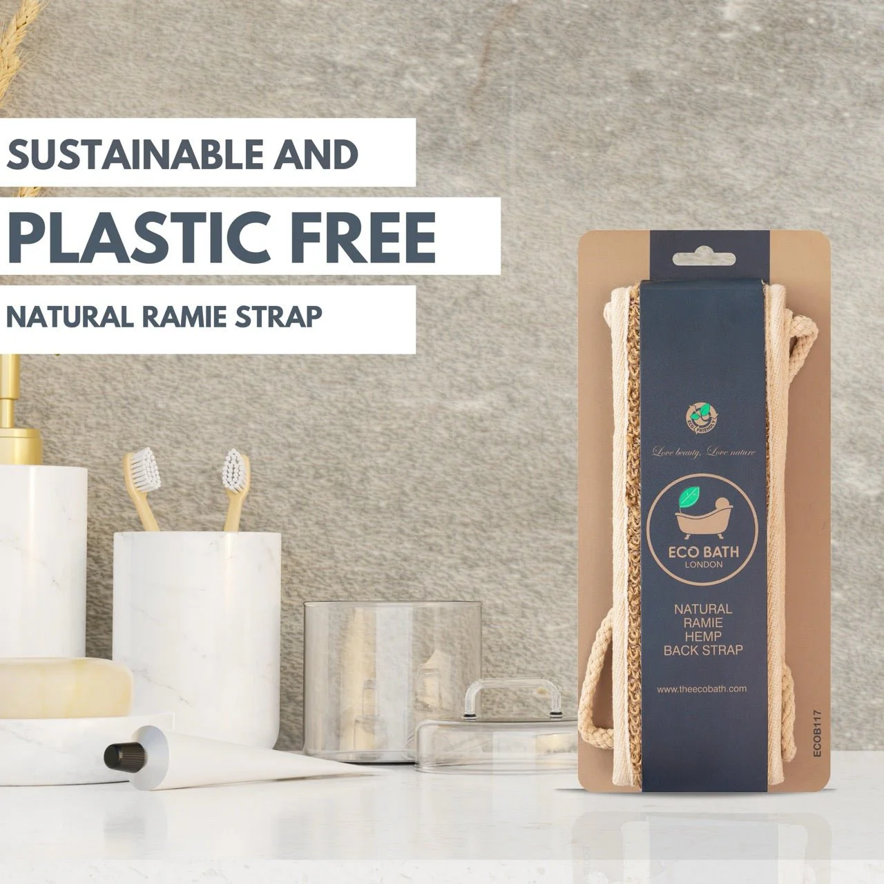 Eco Bath Natural Ramie Back Strap - Image 6