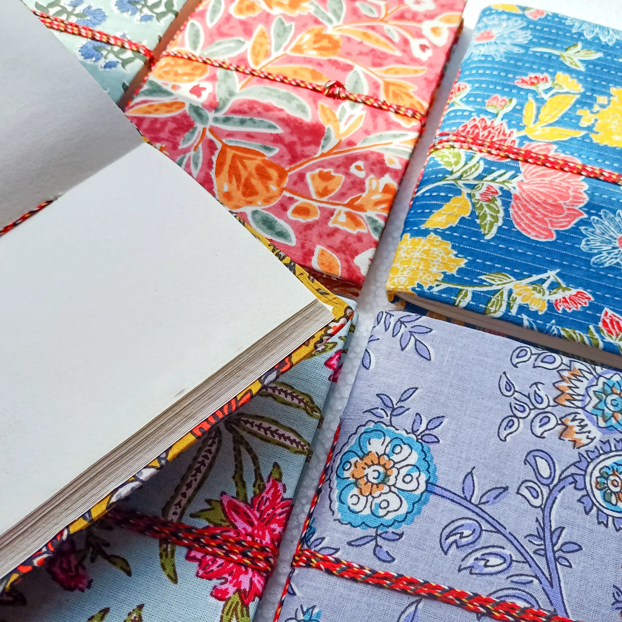 Eco Friendly Cotton Fabric Journals (5 x 7 in), Fair Trade Stationery Ethically Handmade in India - Image 2