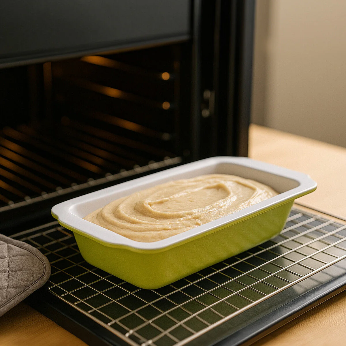 Ecocook Lime Green Loaf Tin - Image 4