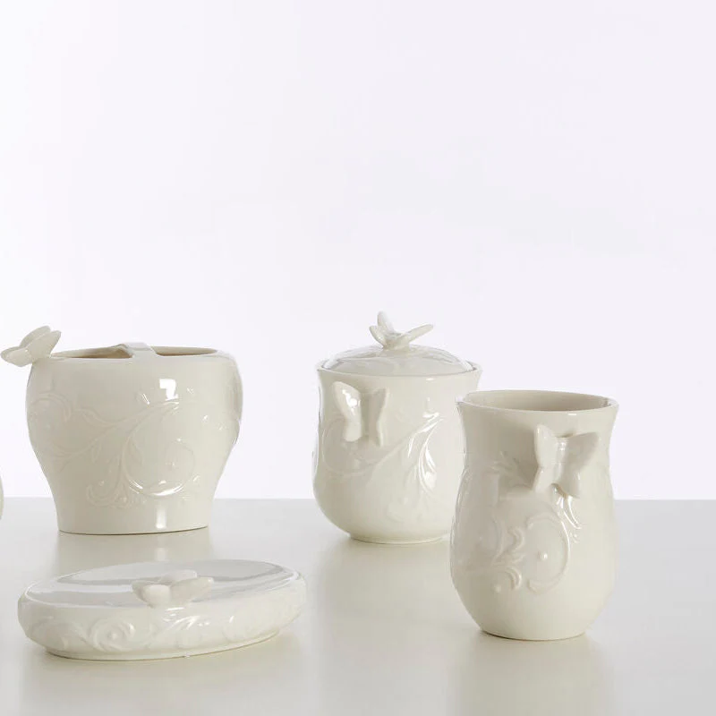 Edelle Porcelain Bathroom Jar - Image 2