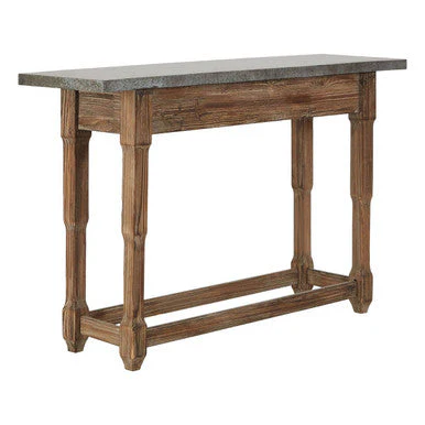Elementary Antique Wood Finish Console Table - Image 3