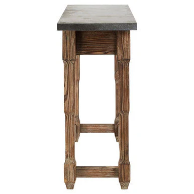 Elementary Antique Wood Finish Console Table - Image 4