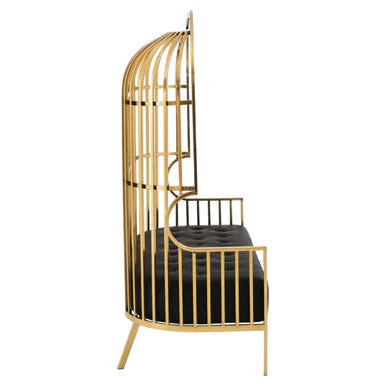2 Seater Gold Dome Cage Sofa, Eliza - Image 6