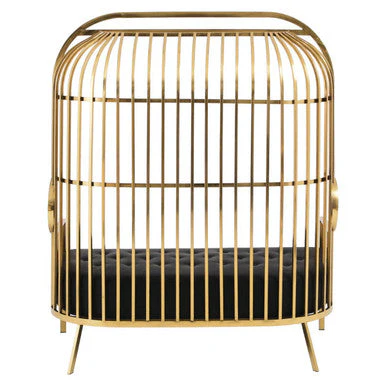 2 Seater Gold Dome Cage Sofa, Eliza - Image 8