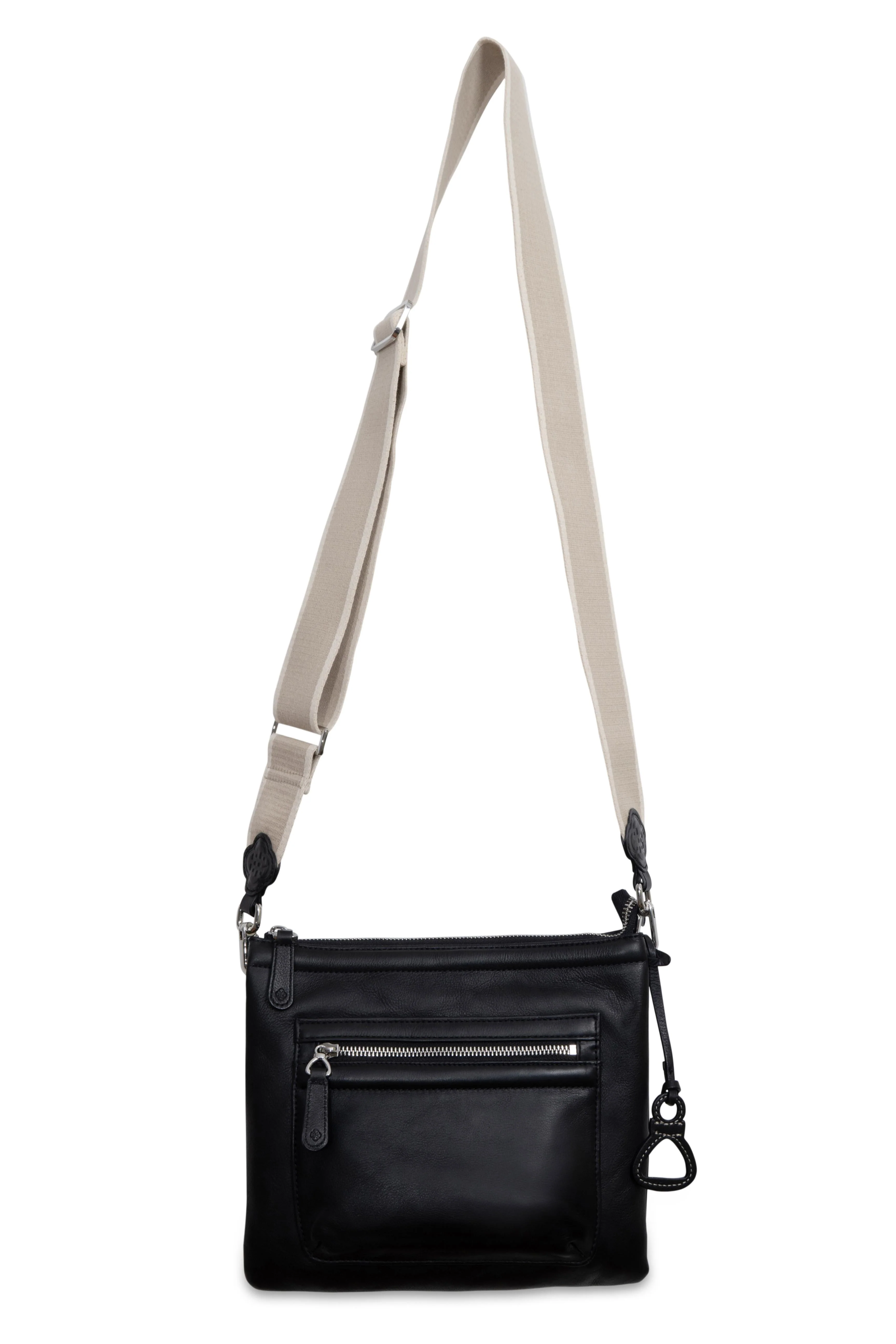 Ellen Leather 3-Section Zip-Top Crossbody bag  - Handmade by Saddler - Image 8