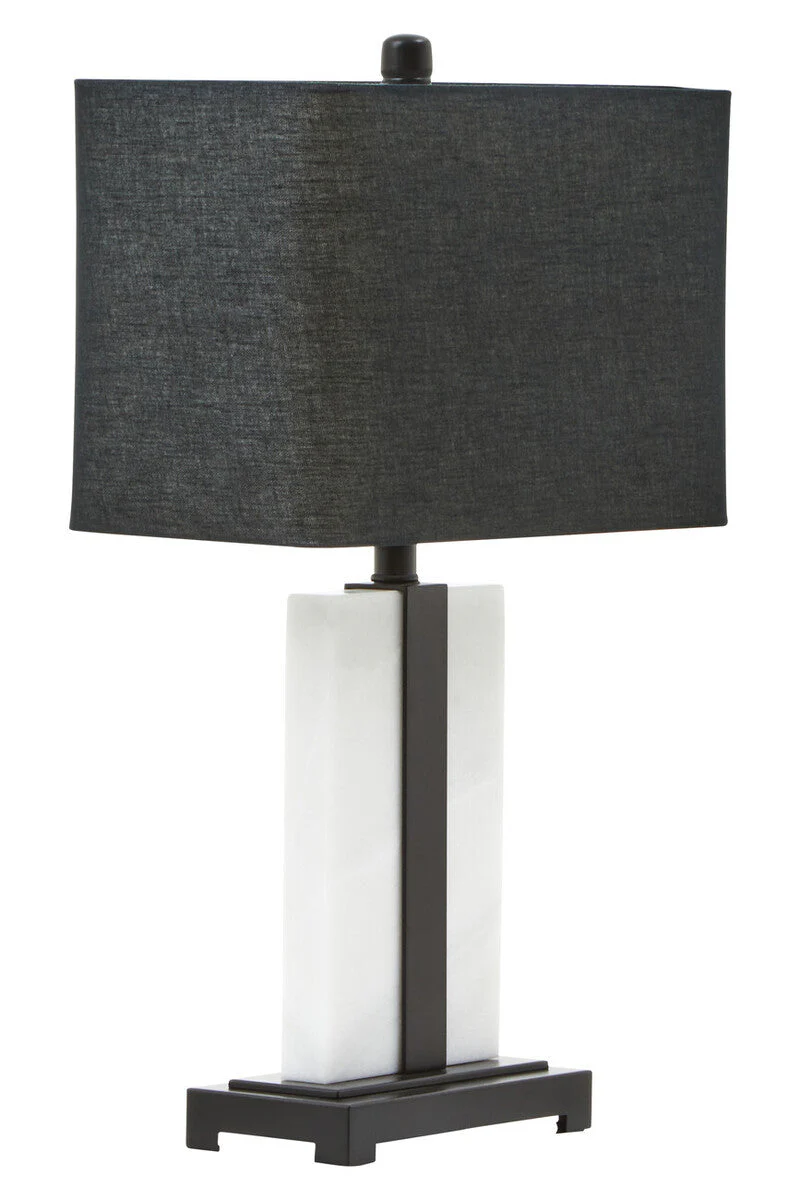 Elvie Black and White Marble Table Lamp - Image 2