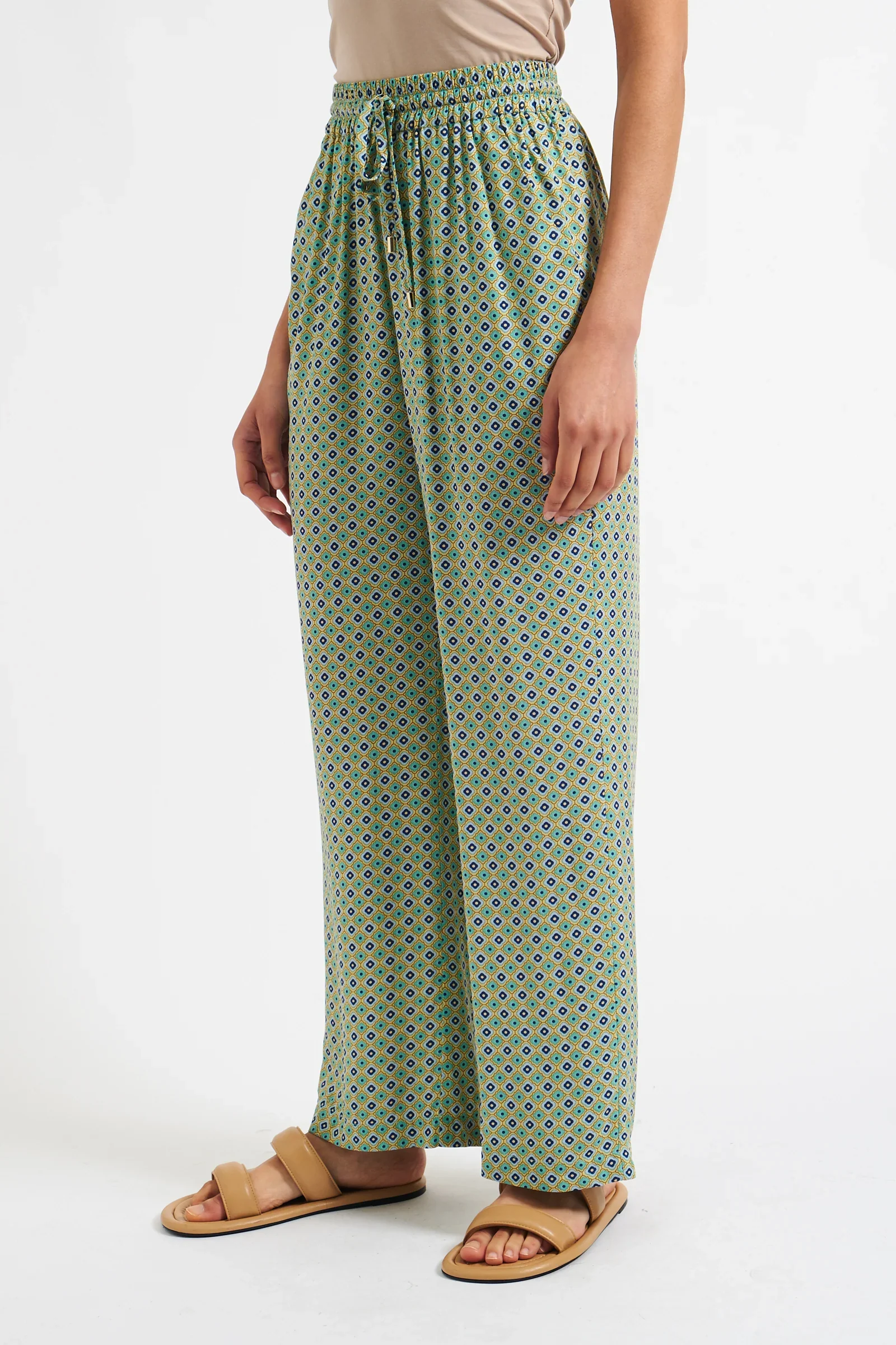 Emmanuella Tangiers Print Pyjama Style Trousers - Image 4