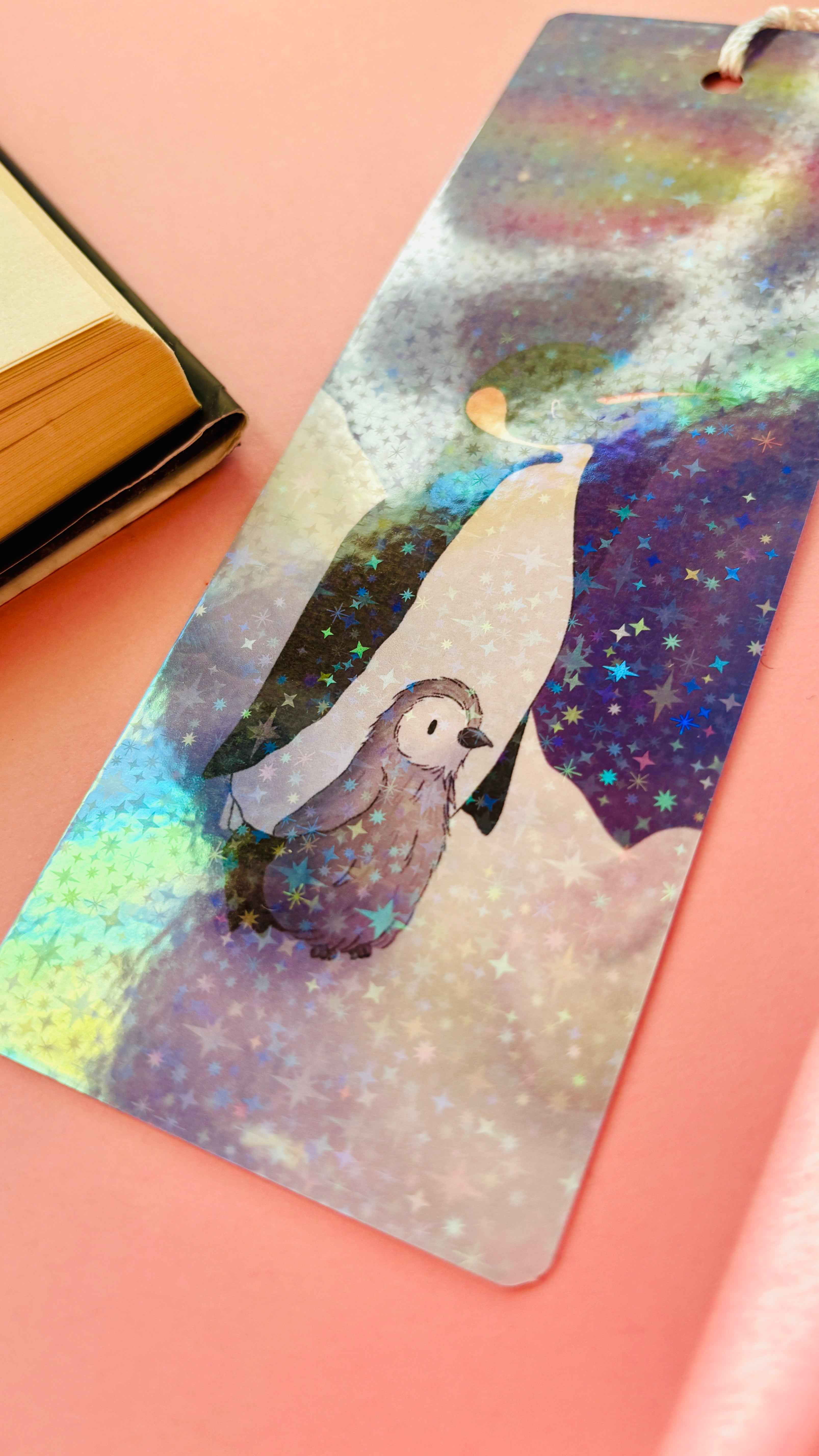 Emperor Penguin Gift Holographic Bookmark - Image 5