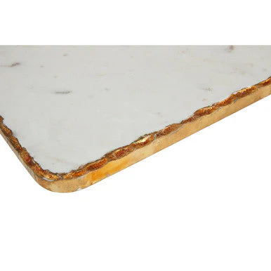 Empire White Marble And Gold Serving Paddle Board - Image 2
