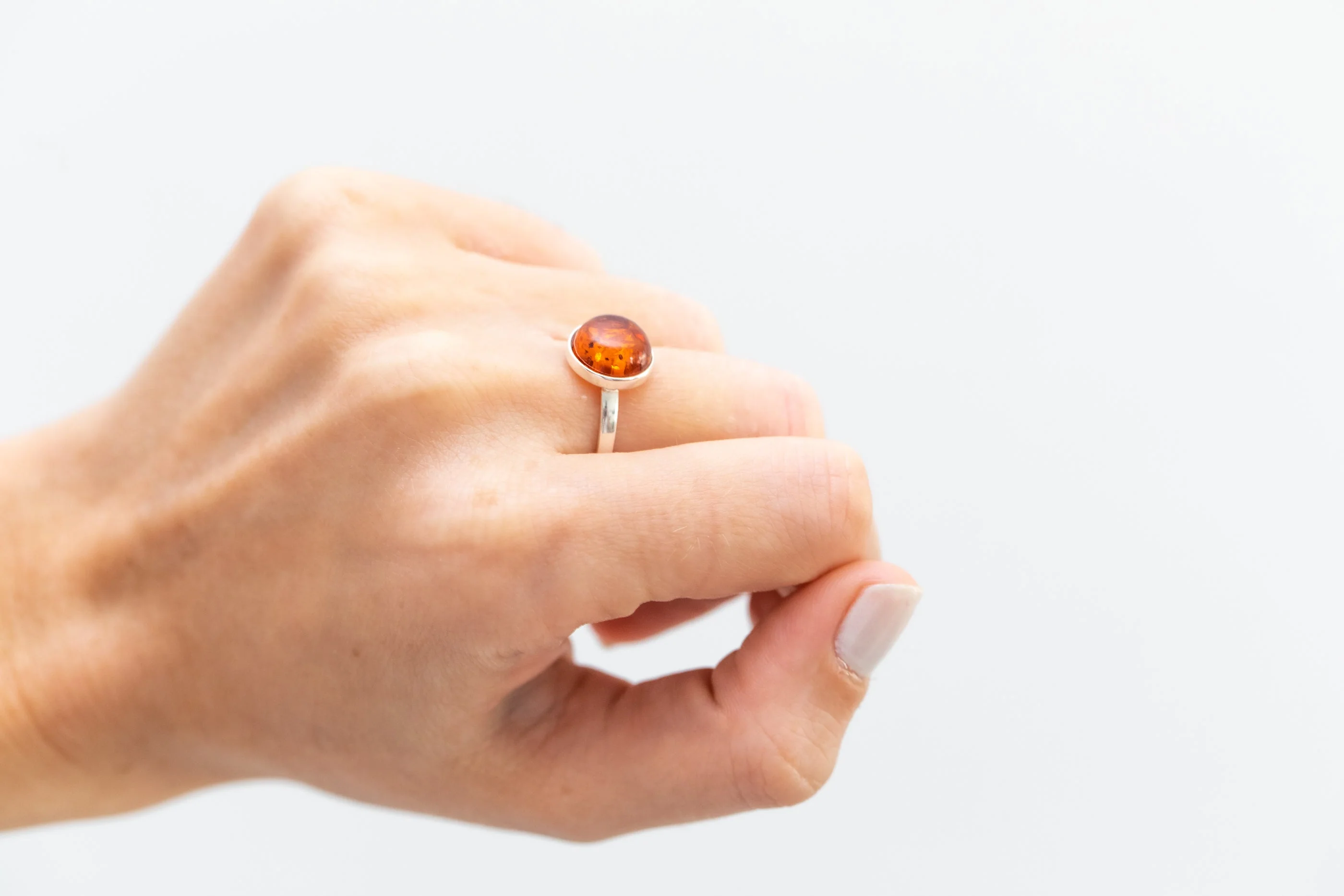 ESSENTIALS Amber Solitaire Ring - Image 2