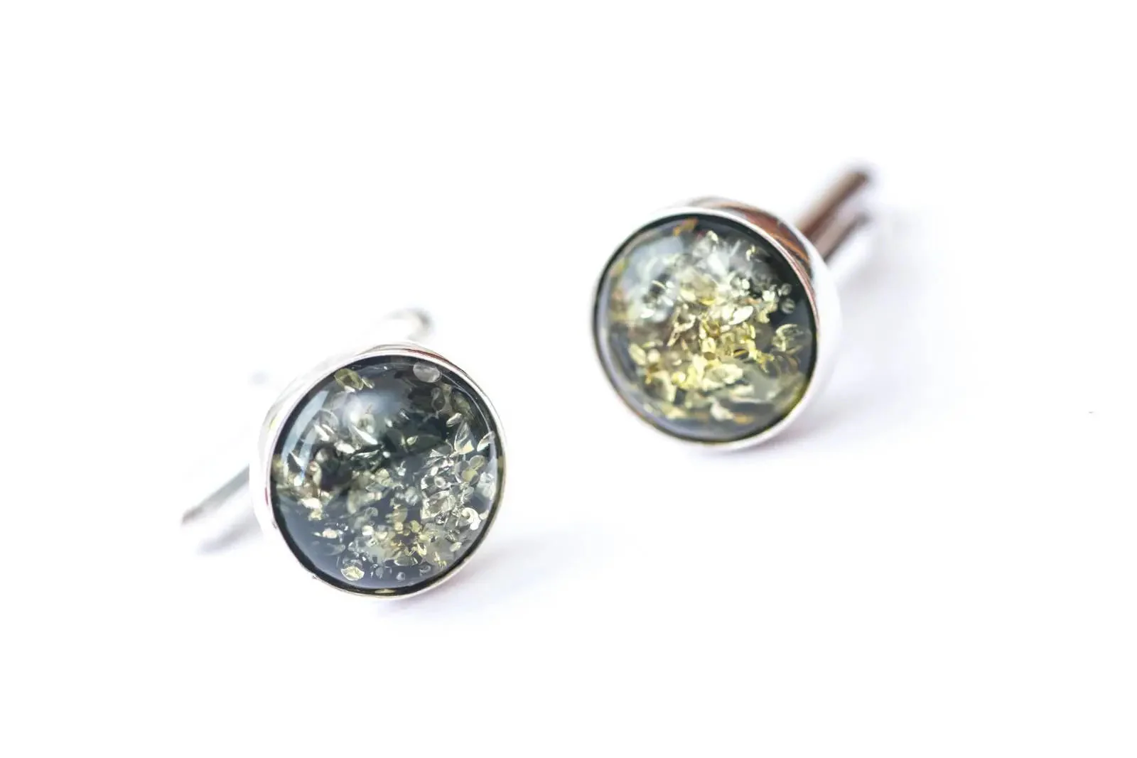 ESSENTIALS Green Amber Cufflinks - Image 3