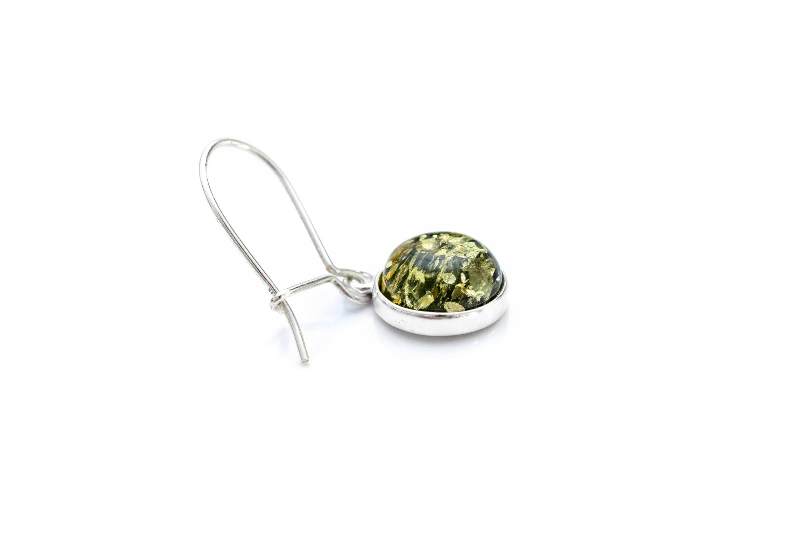 ESSENTIALS Green Amber Drop Earrings - Image 2