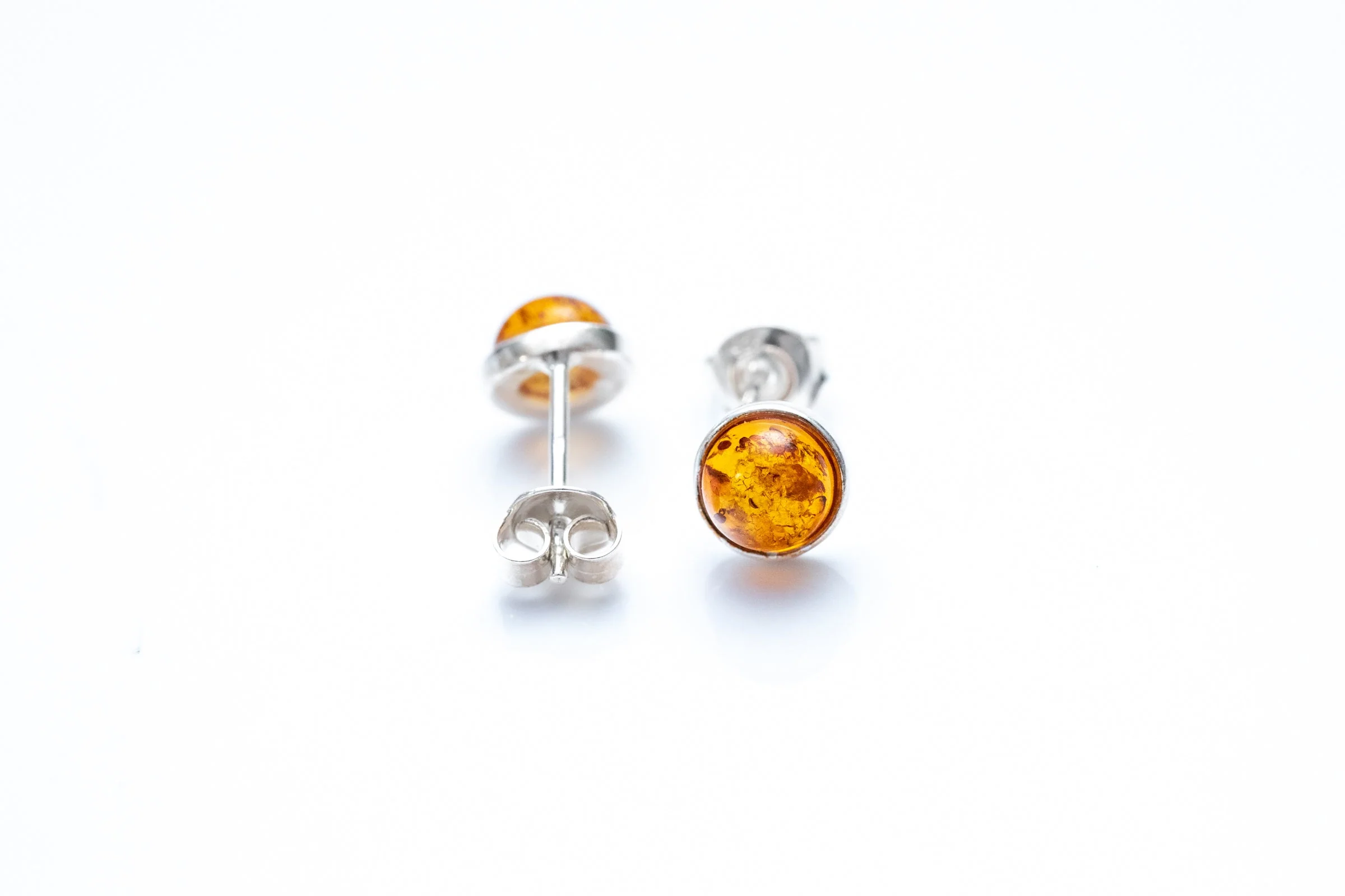 ESSENTIALS Mini Amber Stud Earrings - Image 2