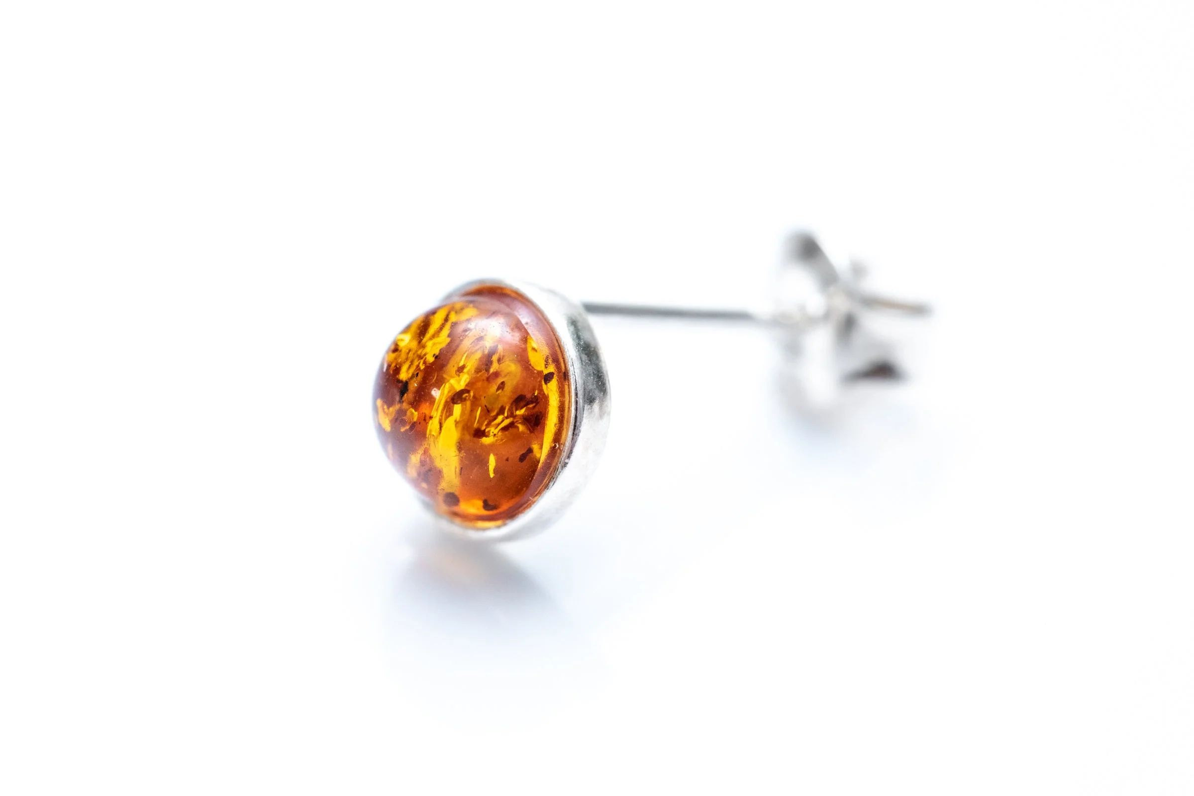 ESSENTIALS Mini Amber Stud Earrings - Image 3
