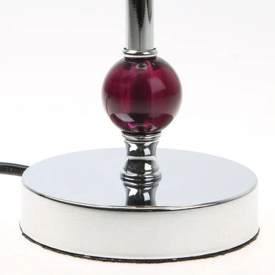 Evaine Chrome Table Lamp with Purple Shade - Image 4