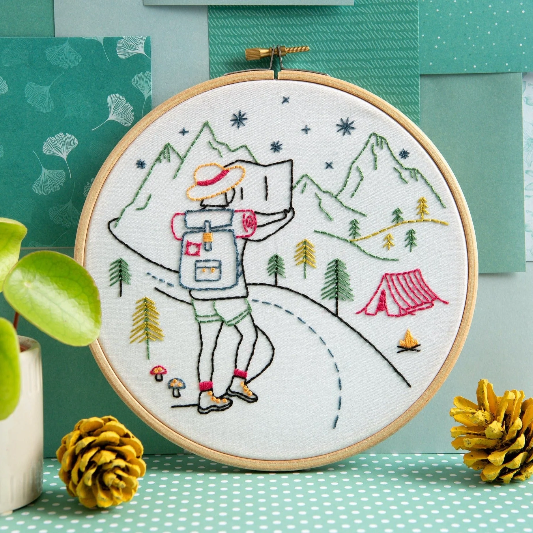 'Explore' Hiking Embroidery Kit for Beginners - Image 3