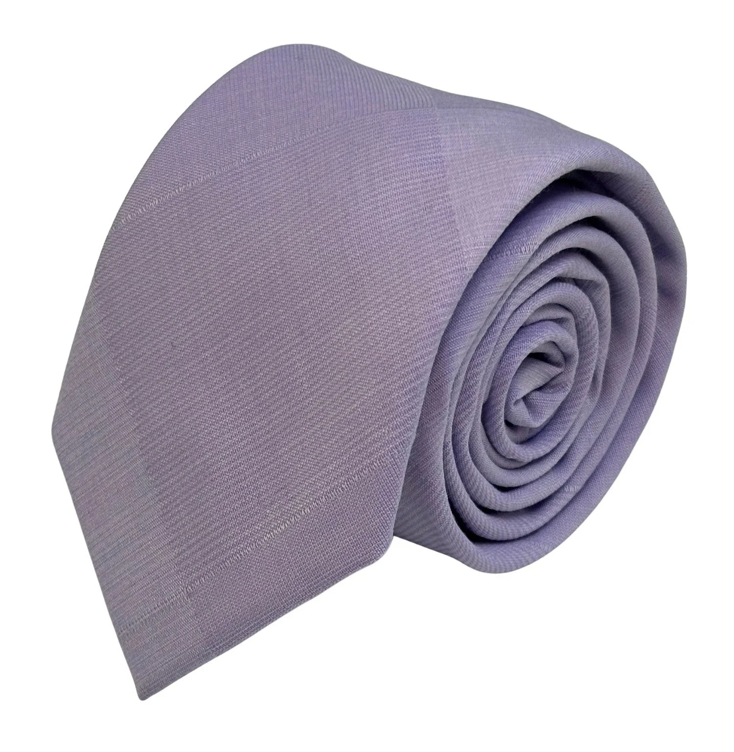 Extra long lilac lavender light pale purple cotton tie - Image 2