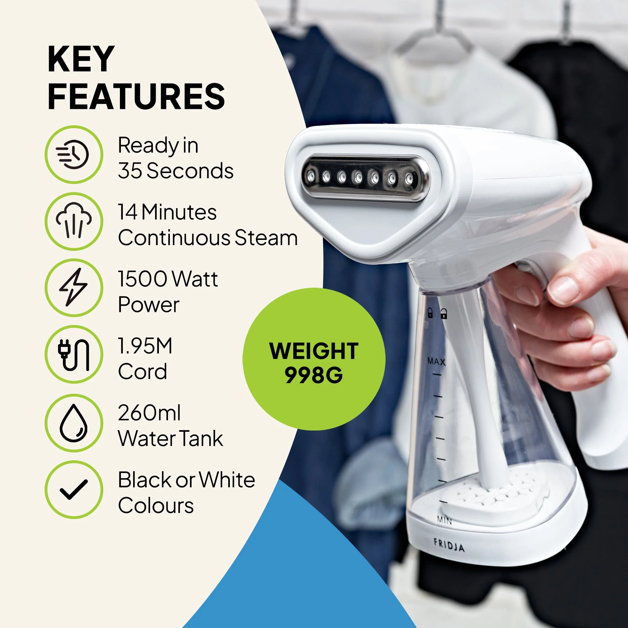 f10 Handheld Clothes Steamer - Image 4