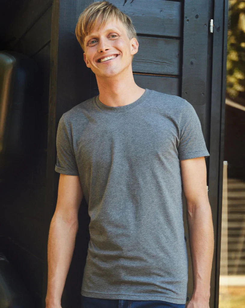 Fairtrade Organic Rolled Sleeve T-shirt: Mens