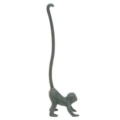 Fauna Grey Finish Monkey Toilet Roll Holder - Image 2