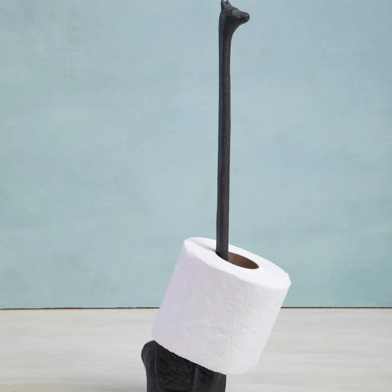 Fauna Black Finish Llama Toilet Roll Holder - Image 3