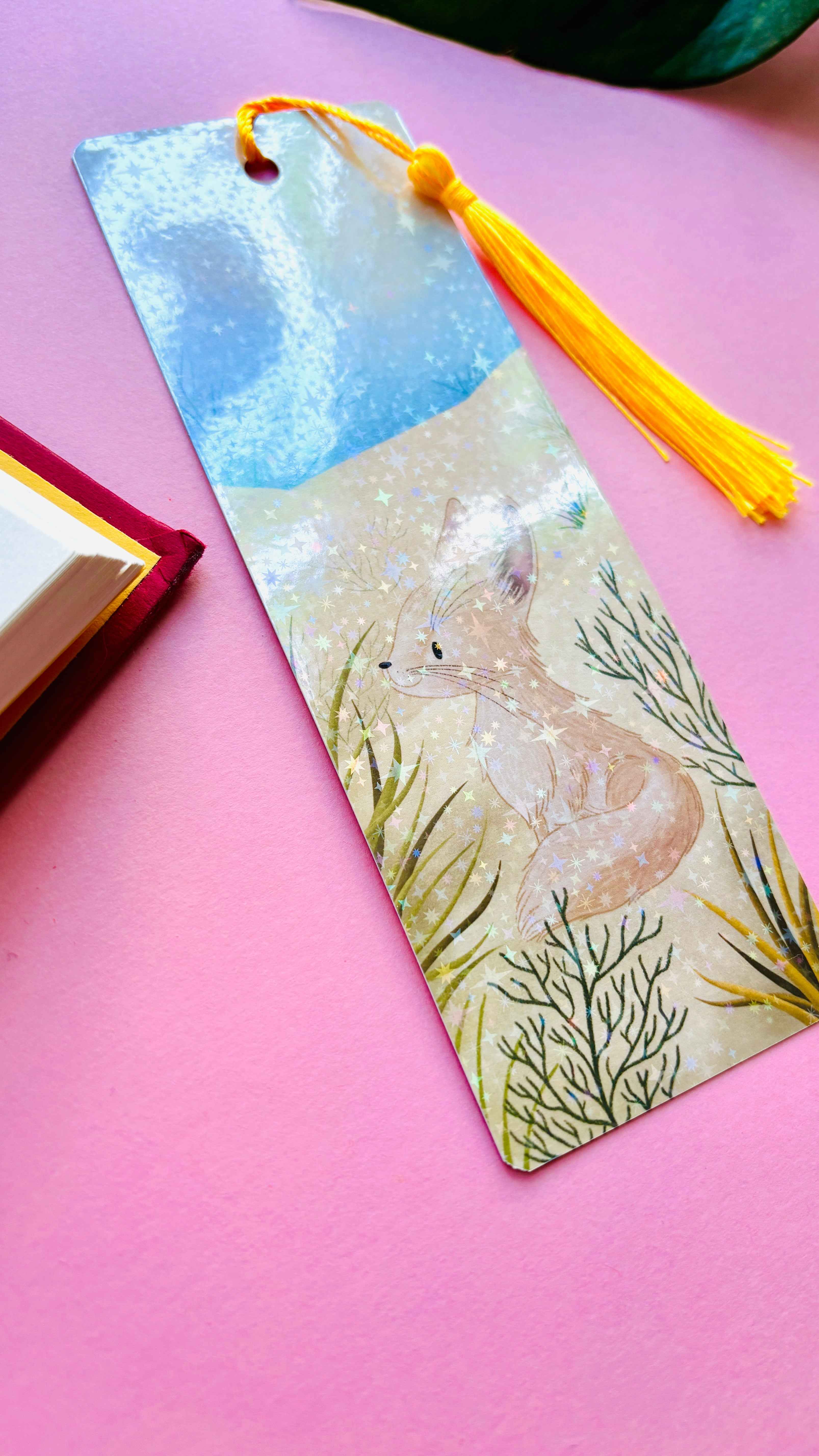 Fennec Fox Gift Holographic Bookmark- Handmade in the UK - Image 3