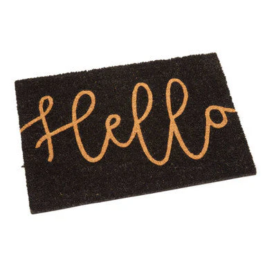 Filta Hello Black Coir Doormat - Image 4