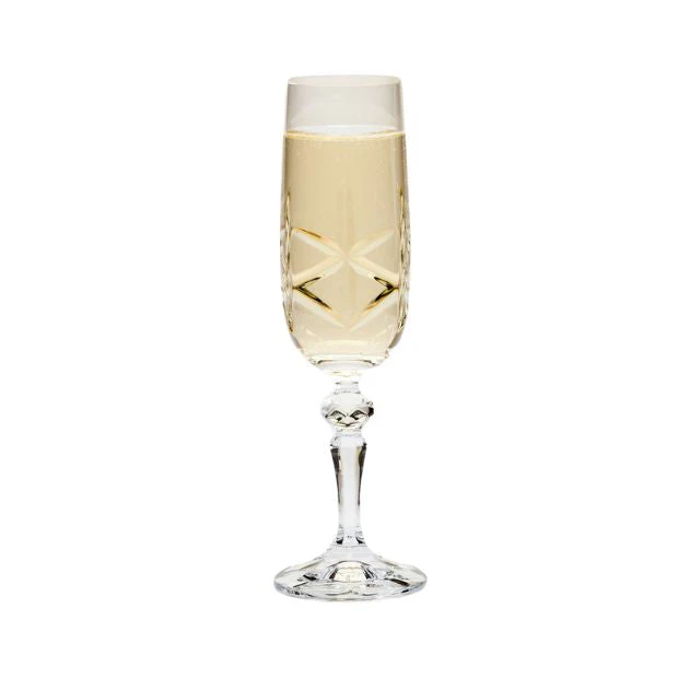 Flamenco Crystalite Full Cut Champagne Flutes - 180ml - Set of 6 - Image 3