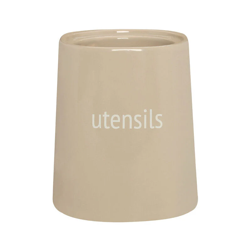 Fletcher Beige Ceramic Utensils Holder - Image 3