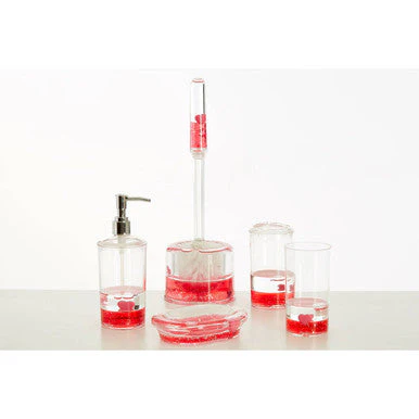Floating Acrylic Hearts Toilet Brush Holder - Image 5