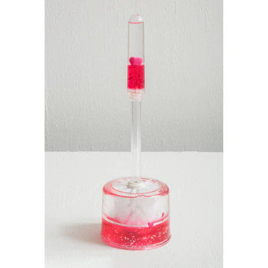 Floating Acrylic Hearts Toilet Brush Holder - Image 6