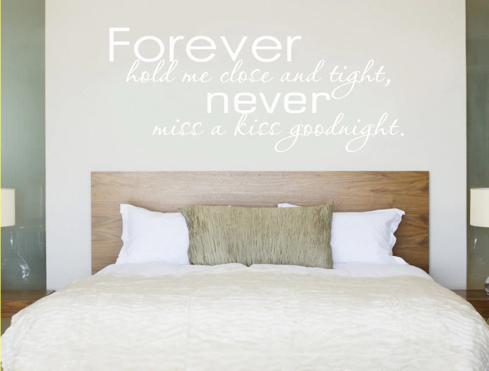 Forever Hold Me Close Wall Sticker – Romantic Bedroom Quote Decor - Image 6
