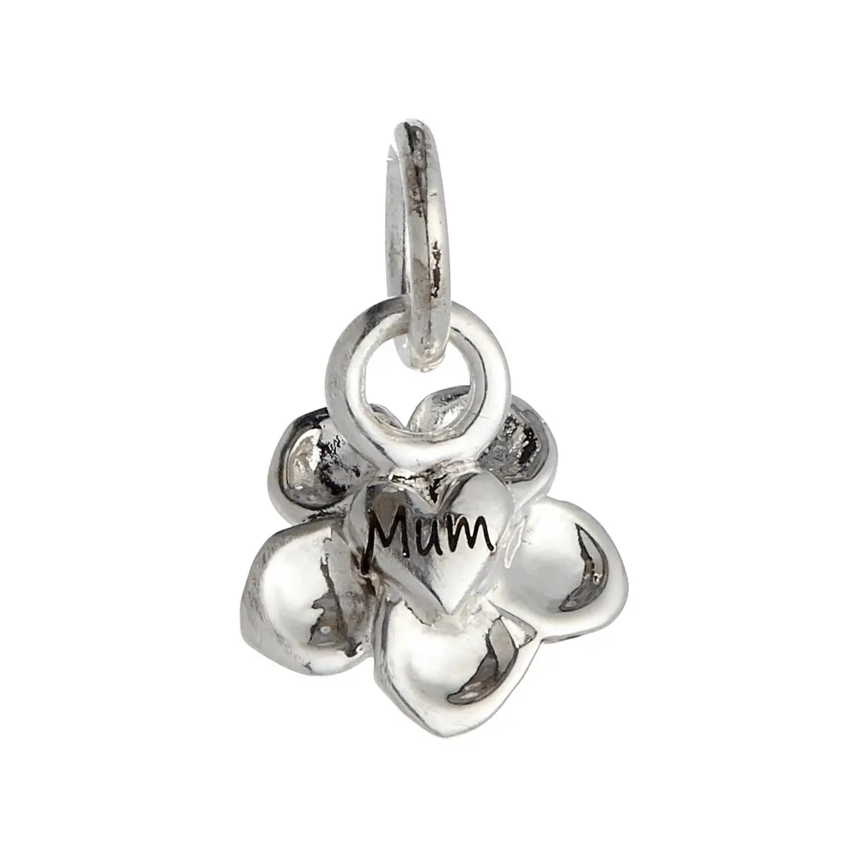 Forget-Me-Not Flower Personalised Silver Charm - Image 6