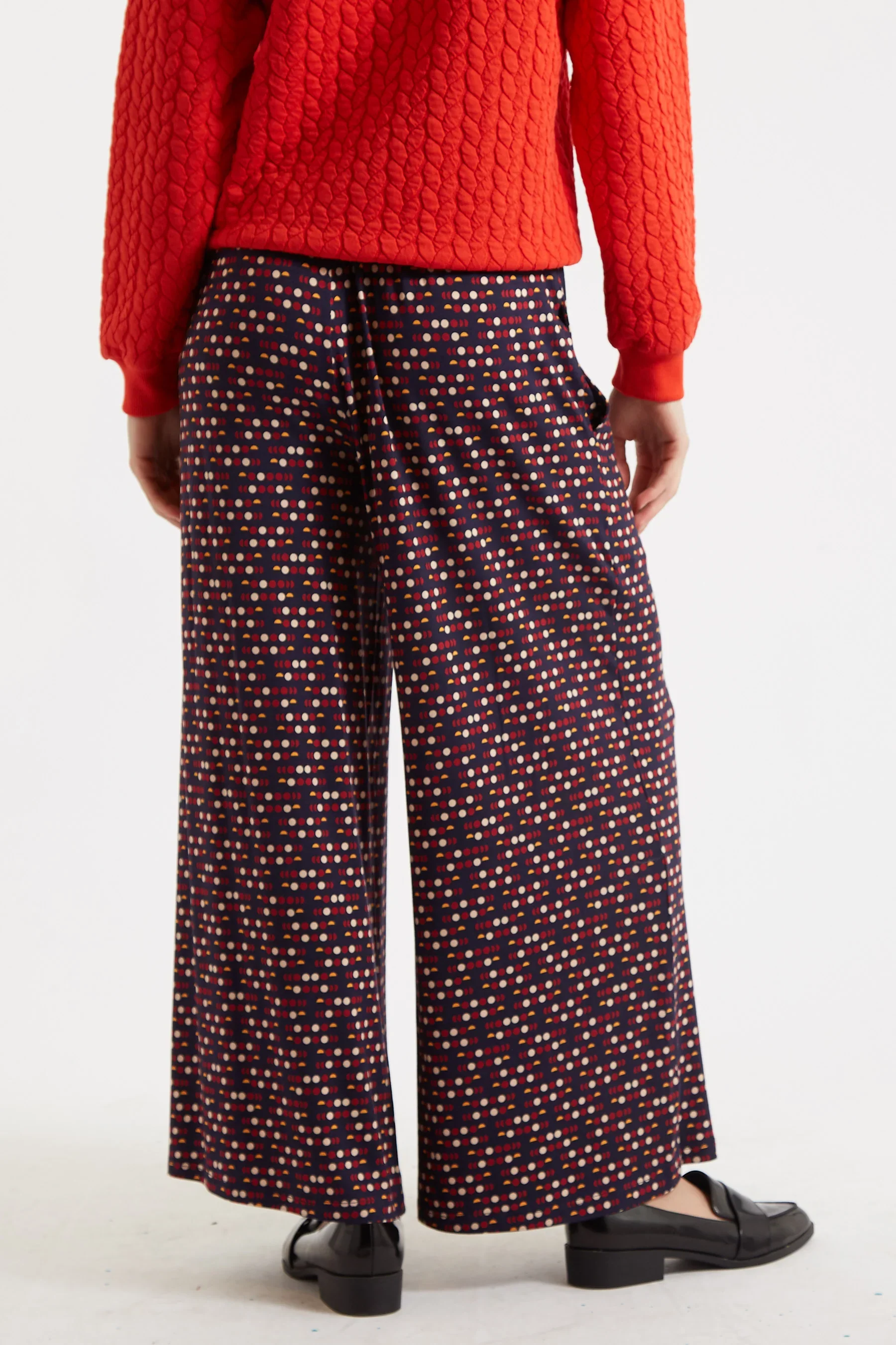Foster Retro Dots Print Jersey Trouser - Image 3