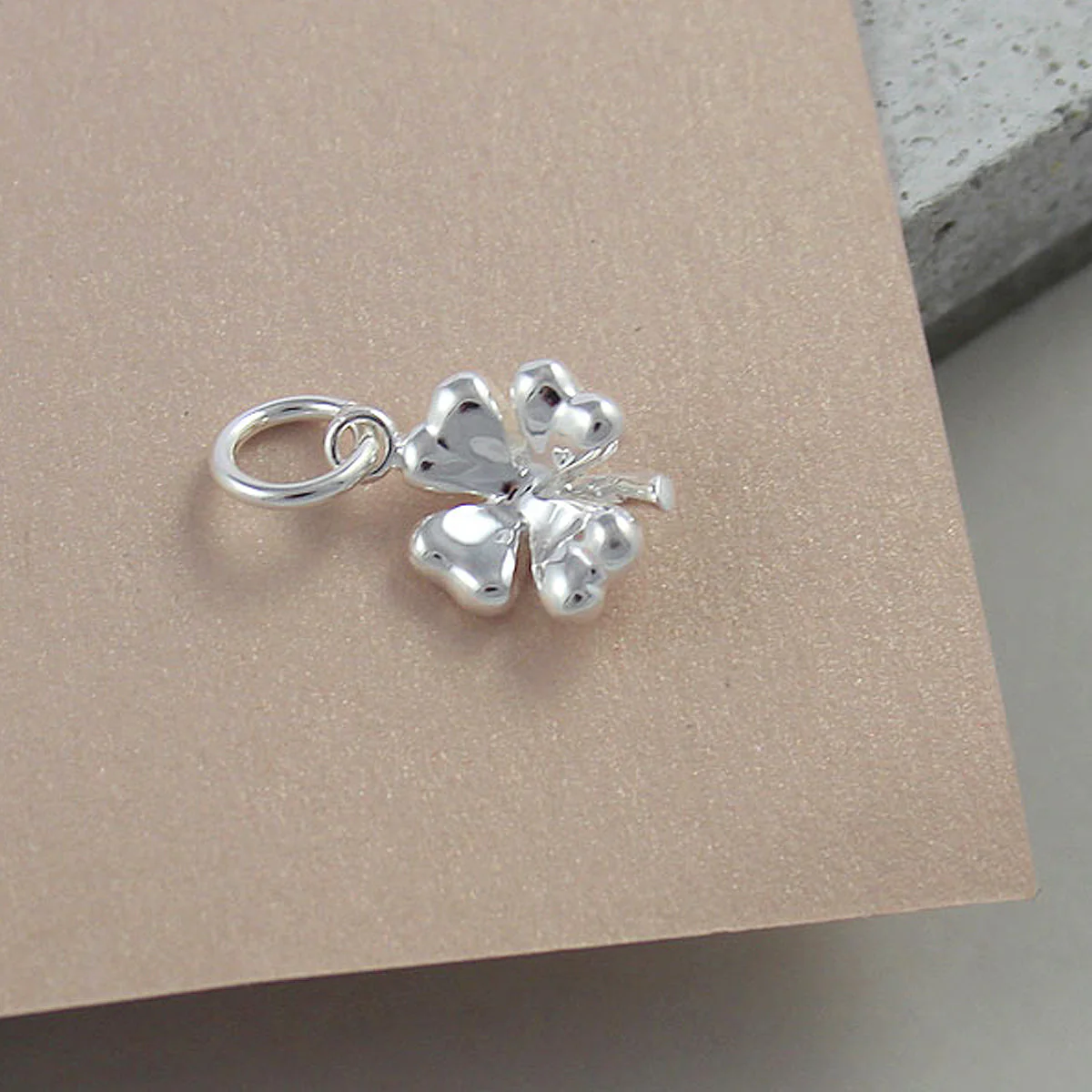 Four Leaf Clover Silver Charm - Image 11
