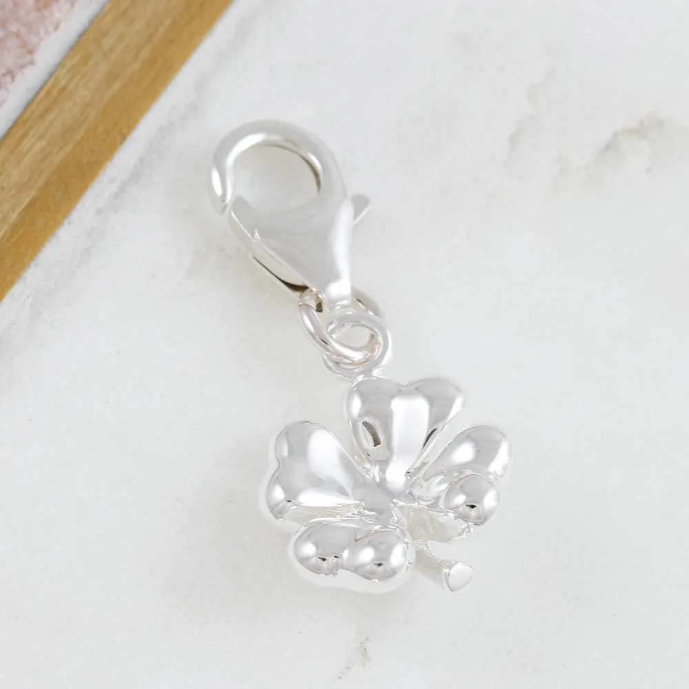 Four Leaf Clover Silver Charm - Image 7