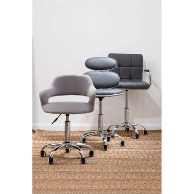 Fran Grey Pu Home Office Chair - Image 8
