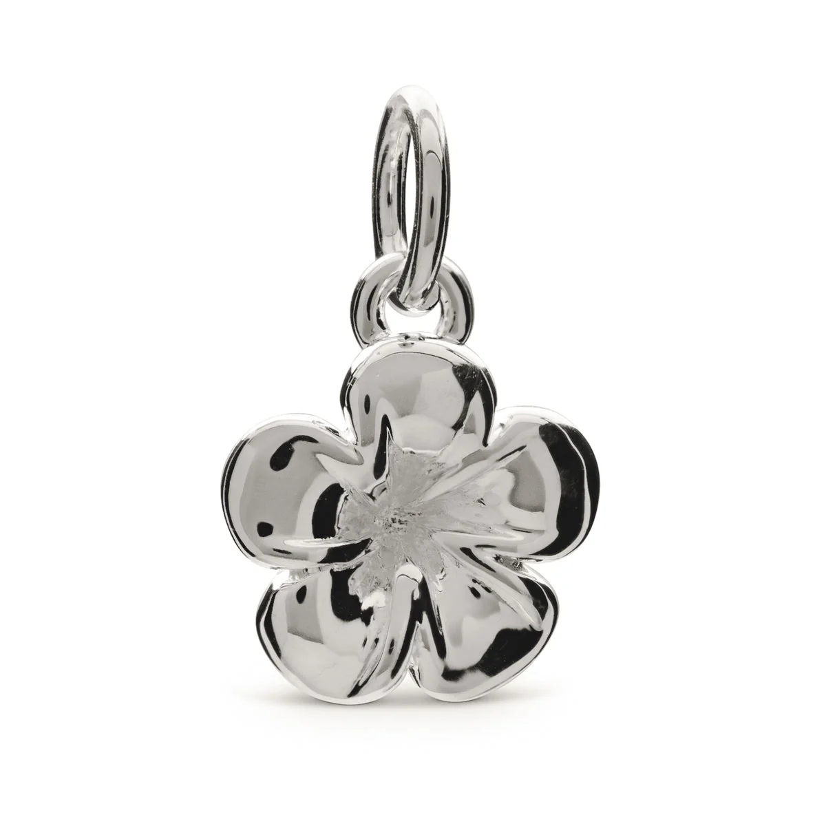 Frangipani Flower Silver Charm