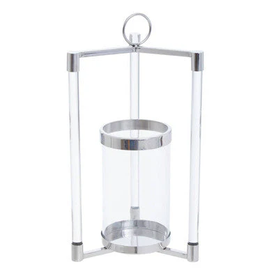 Franklin Small Silver Finish Lantern - Image 4