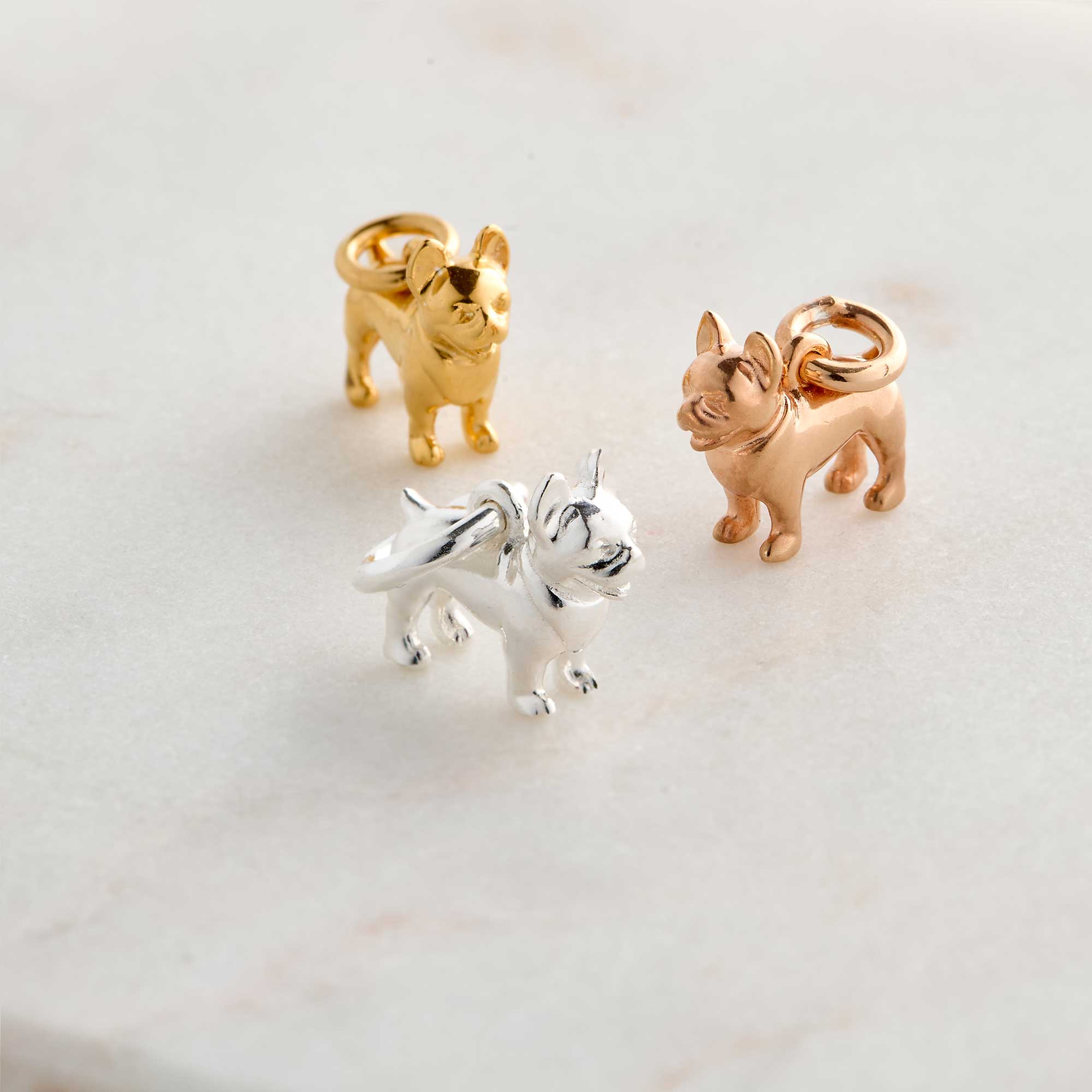 French Bulldog Silver Dog Charm - Image 3