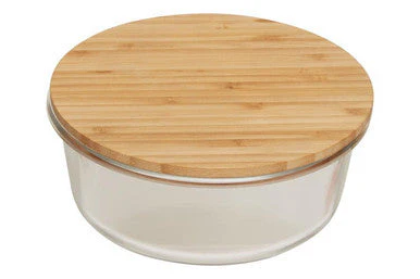 Freska 950Ml Glass Container With Bamboo Lid