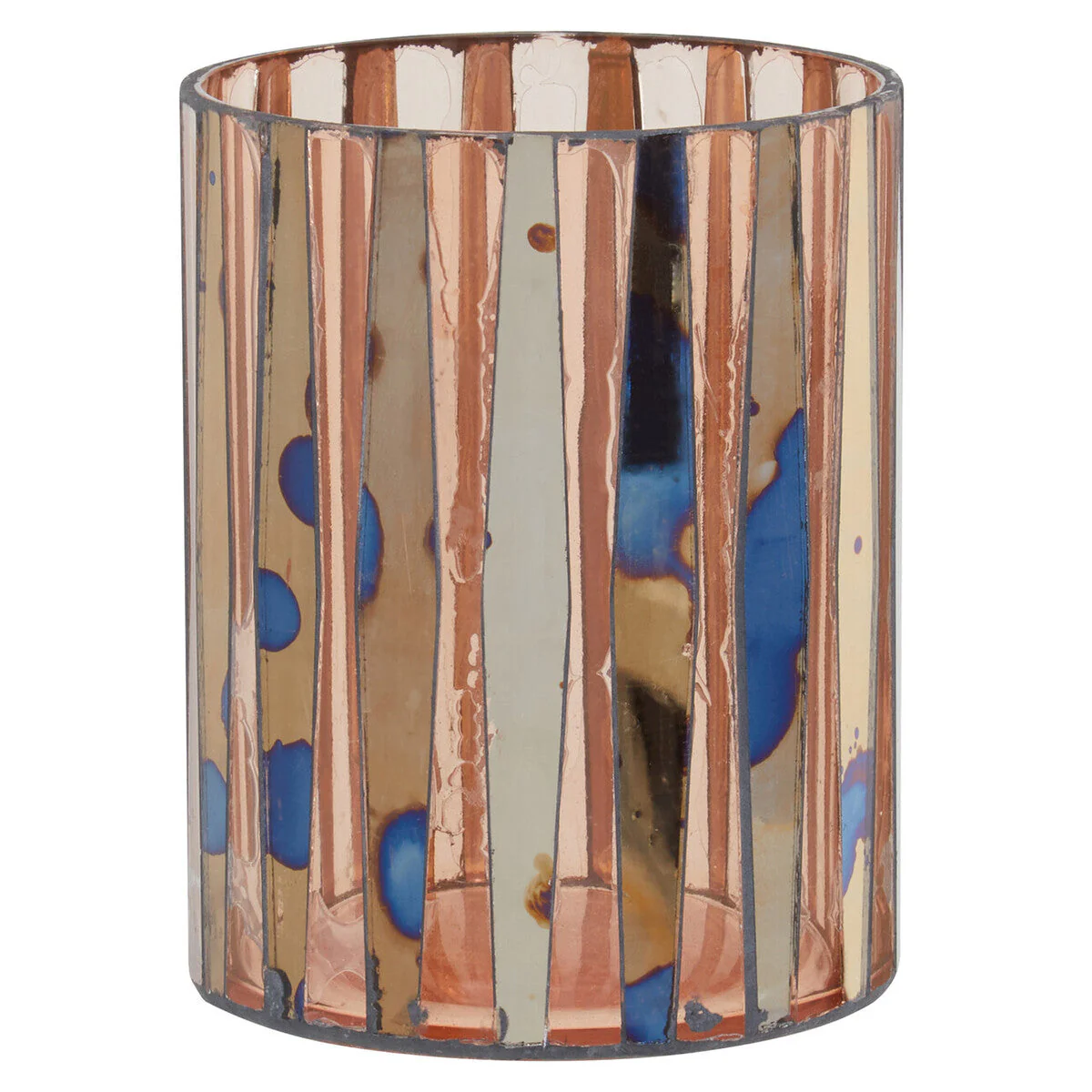 Gaia Pink Antique Finish Small Candle Holder - Image 2